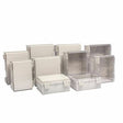 Boxco Q - Series 11.81 x 11.81 x 6.30 Inches(300 x 300 x 160mm) Plastic Enclosure, IP67, IK08, ABS, Grey Cover, Hinge Type with Plate - BC-AGQ-303016G - powersupplymall.com