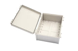 Boxco Q - Series 11.81 x 11.81 x 6.30 Inches(300 x 300 x 160mm) Plastic Enclosure, IP67, IK08, ABS, Grey Cover, Hinge Type with Plate - BC-AGQ-303016G - powersupplymall.com