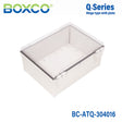 Boxco Q - Series 11.81 x 15.75 x 6.30 Inches(300 x 400 x 160mm) Plastic Enclosure, IP67, IK08, ABS, Transparent Cover, Plastic Hinge and Latch Type - BC-ATQ-304016 - powersupplymall.com