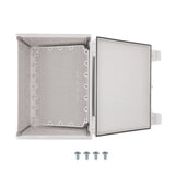 Boxco Q - Series 11.81 x 15.75 x 7.09 Inches(300 x 400 x 180mm) Plastic Enclosure, IP67, IK08, ABS, Grey Cover, Hinge Type with Plate - BC-AGQ-304018G - powersupplymall.com