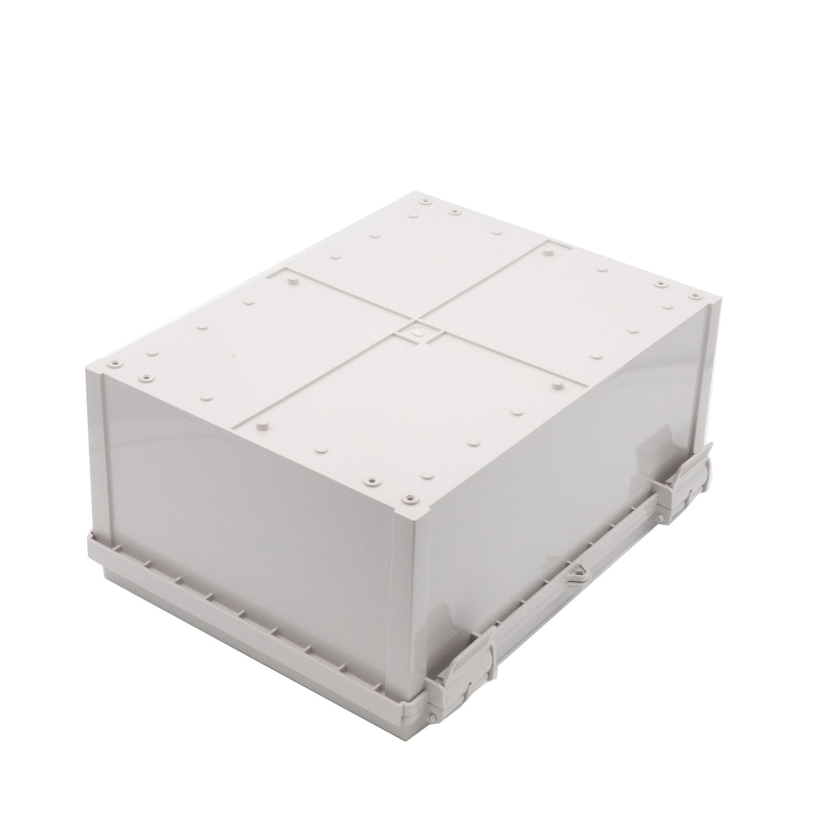 Boxco Q - Series 11.81 x 15.75 x 7.09 Inches(300 x 400 x 180mm) Plastic Enclosure, IP67, IK08, PC, Grey Cover, Plastic Hinge and Latch Type - BC-CGQ-304018 - powersupplymall.com