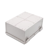 Boxco Q - Series 11.81 x 15.75 x 7.09 Inches(300 x 400 x 180mm) Plastic Enclosure, IP67, IK08, PC, Grey Cover, Plastic Hinge and Latch Type - BC-CGQ-304018 - powersupplymall.com
