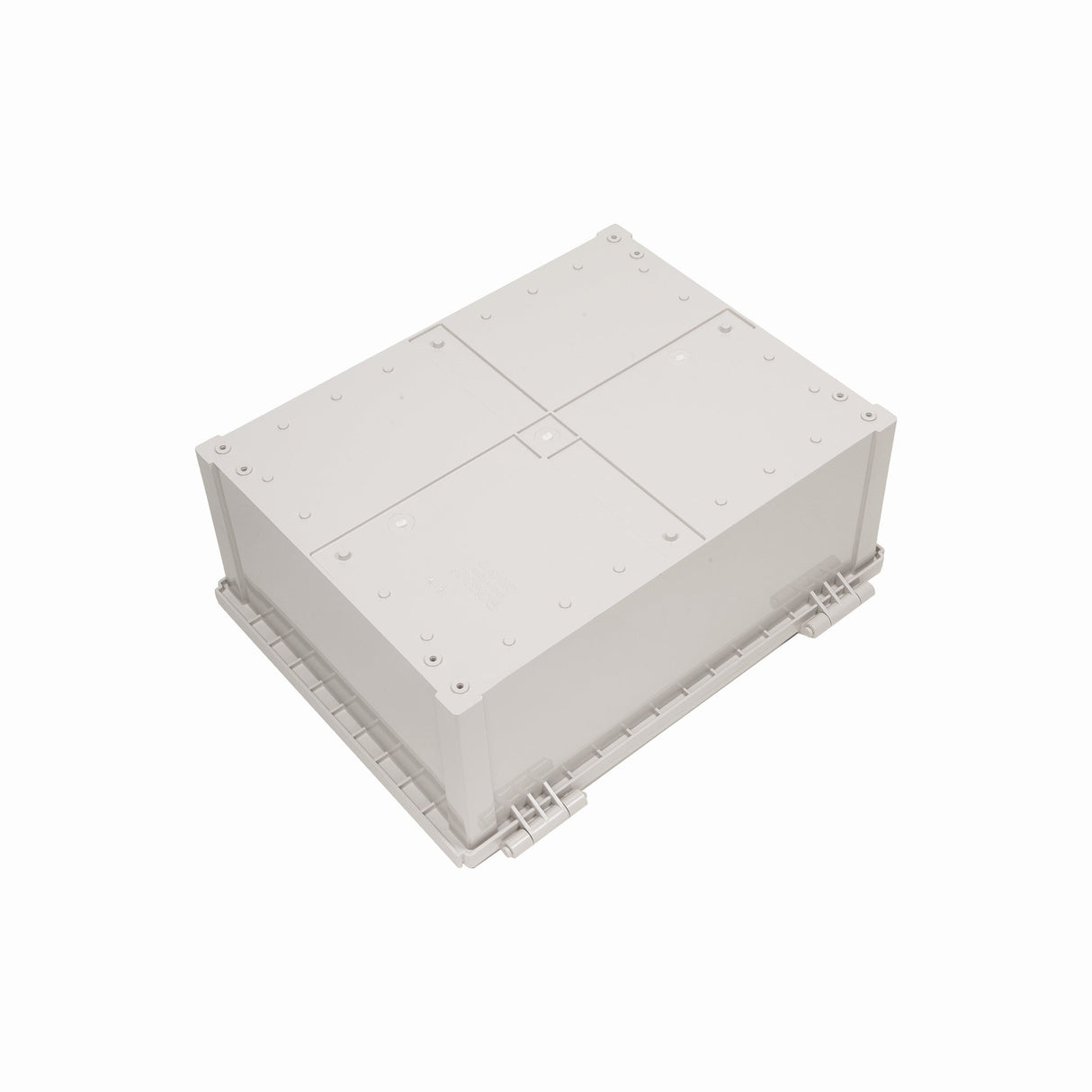 Boxco Q-Series 13.78 x 17.72 x 7.87 Inches(350 x 450 x 200mm) Plastic Enclosure, IP67, IK08, ABS, Grey Cover, Hinge Type with Plate - BC-AGQ-354520G - powersupplymall.com