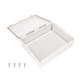 Boxco Q - Series 15.75 x 17.71 x 6.30 Inches(400 x 450 x 160mm) Plastic Enclosure, IP67, IK08, ABS, Grey Cover, Hinge Type with Plate - BC-AGQ-405016G - powersupplymall.com