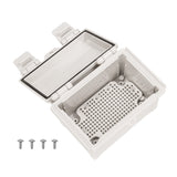 Boxco Q - Series 3.94 x 5.91 x 3.54 Inches(100 x 150 x 90mm) Plastic Enclosure, IP67, IK08, ABS, Grey Cover, Hinge Type with Plate - BC-AGQ-101509G - powersupplymall.com