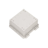 Boxco Q - series 5.91 x 5.91 x 3.54 Inches(150 x 150 x 90mm) Plastic Enclosure, IP67, IK08, ABS, Grey Cover, Hinge Type with Plate - BC-AGQ-151509G - powersupplymall.com