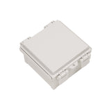 Boxco Q - series 5.91 x 5.91 x 3.54 Inches(150 x 150 x 90mm) Plastic Enclosure, IP67, IK08, ABS, Grey Cover, Hinge Type with Plate - BC-AGQ-151509G - powersupplymall.com