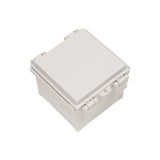 Boxco Q - Series 5.91 x 5.91 x 4.72 Inches(150 x 150 x 120mm) Plastic Enclosure, IP67, IK08, PC, Grey Cover, Plastic Hinge and Latch Type - BC-CGQ-151512 - powersupplymall.com