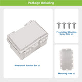 Boxco Q - Series 5.91 x 5.91 x 4.72 Inches(150 x 150 x 120mm) Plastic Enclosure, IP67, IK08, PC, Grey Cover, Plastic Hinge and Latch Type - BC-CGQ-151512 - powersupplymall.com