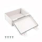 Boxco Q - Series 7.87 x 11.81 x 5.12 Inches(200 x 300 x 130mm) Plastic Enclosure, IP67, IK08, ABS, Grey Cover, Hinge Type with Plate - BC-AGQ-203013G - powersupplymall.com