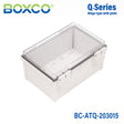 Boxco Q - Series 7.87 x 11.81 x 5.91 Inches(200 x 300 x 150mm) Plastic Enclosure, IP67, IK08, ABS, Transparent Cover, Plastic Hinge and Latch Type - BC-ATQ-203015 - powersupplymall.com