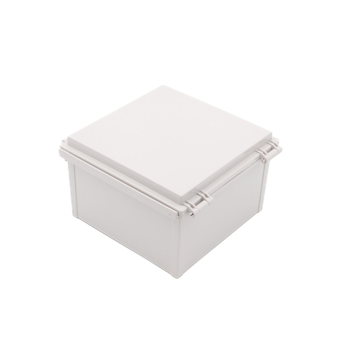 Boxco Q - Series 8.27 x 8.27 x 5.12 Inches(210 x 210 x 130mm) Plastic Enclosure, IP67, IK08, ABS, Grey Cover, Hinge Type with Plate - BC-AGQ-212113G - powersupplymall.com