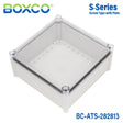 Boxco S - Series 11.02 x 11.02 x 5.12 Inches(280x280x130mm) Plastic Enclosure, IP67, IK08, ABS, Transparent Cover, Screw Type - BC - ATS - 282813 - powersupplymall.com