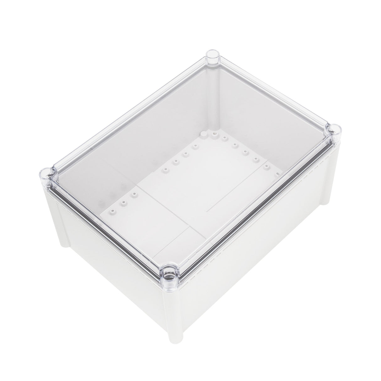 Boxco S - Series 11.02 x 13.39 x 5.12 Inches(280x340x130mm) Plastic Enclosure, IP67, IK08, ABS, Transparent Cover, Screw Type - BC-ATS-283413 - powersupplymall.com