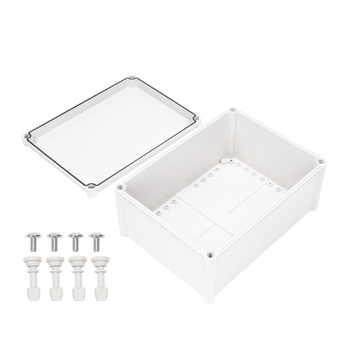 Boxco S - Series 11.02 x 14.96 x 7.09 Inches(280x380x180mm) Plastic Enclosure, IP67, IK08, PC, Grey Cover, Screw Type - BC-CGS-283818 - powersupplymall.com