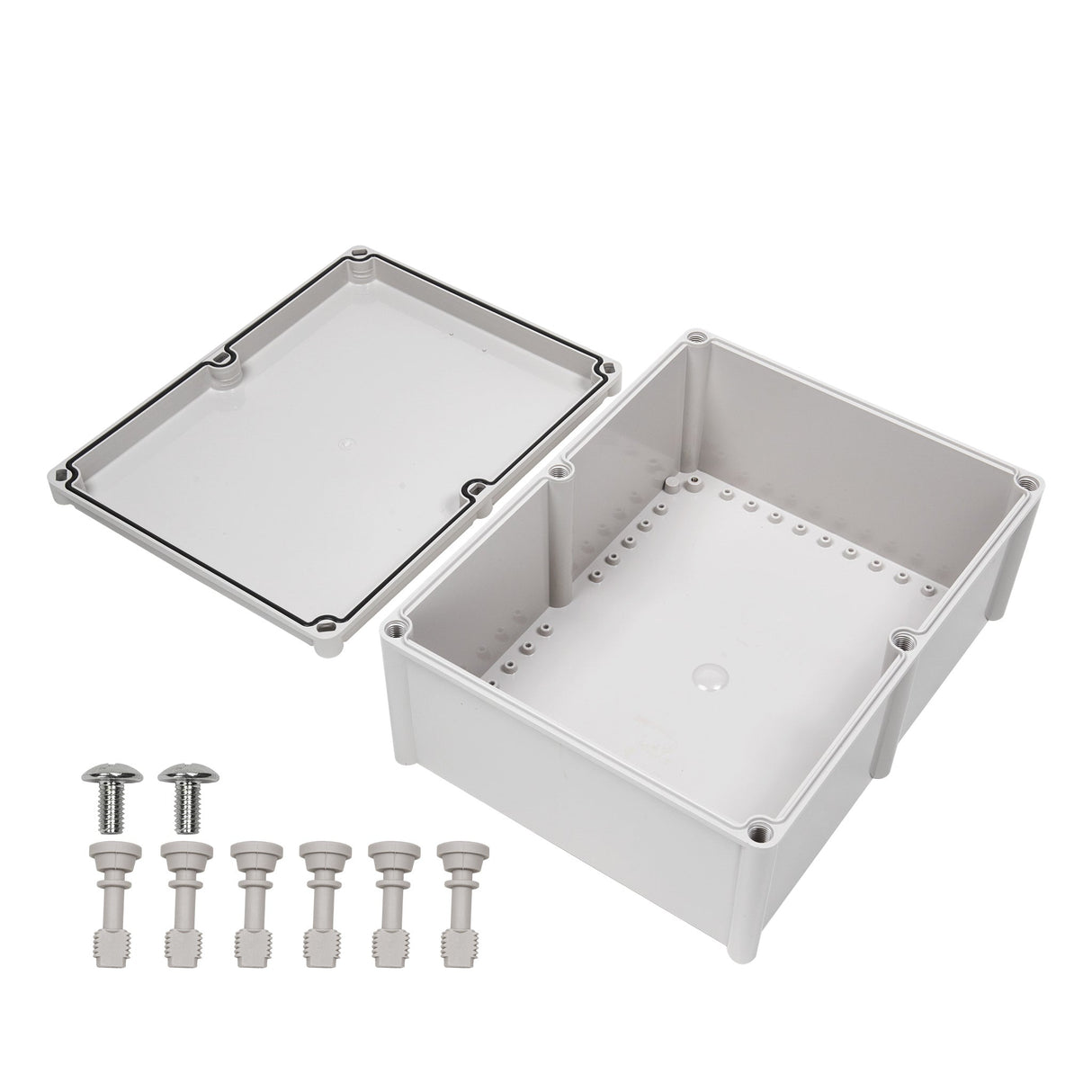 Boxco S - Series 12.99 x 16.93 x 7.09 Inches(330x430x180mm) Plastic Enclosure, IP67, IK08, PC, Grey Cover, Screw Type - BC-CGS-334318 - powersupplymall.com