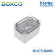 Boxco S - Series 2.56 x 3.74 x 2.17 Inches(65x95x55mm) Plastic Enclosure, IP67, IK08, PC, Transparent Cover, Screw Type - BC-CTS-060905 - powersupplymall.com