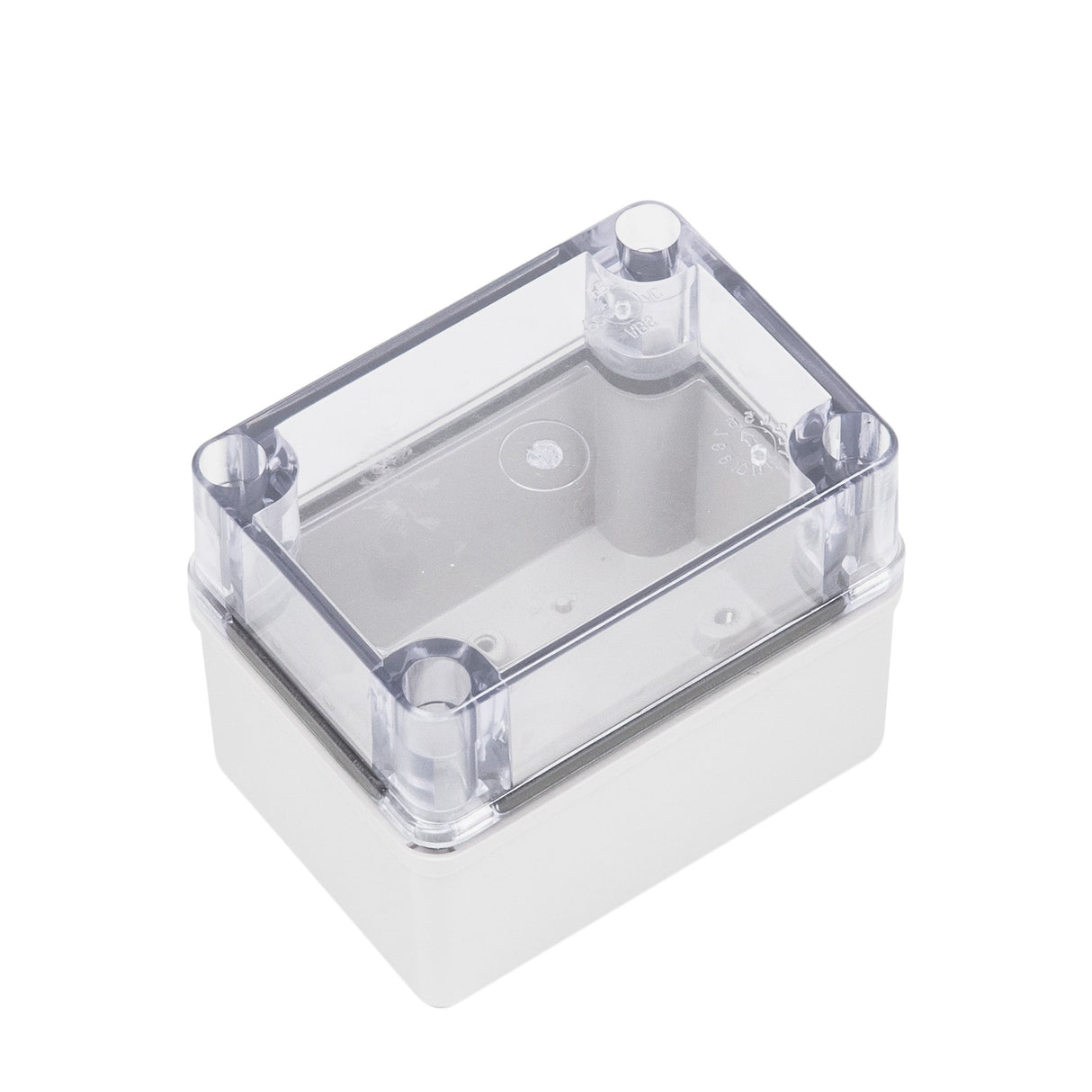 Boxco S - Series 3.15 x 4.33 x 3.35 Inches(80 x 110 x 85mm) Plastic Enclosure, IP67, IK08, ABS, Transparent Cover, Screw Type - BC - ATS - 081108 - K - powersupplymall.com