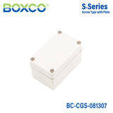 Boxco S - Series 3.15 x 5.12 x 2.76 Inches(80x130x70mm) Plastic Enclosure, IP67, IK08, PC, Grey Cover, Screw Type - BC-CGS-081307 - powersupplymall.com