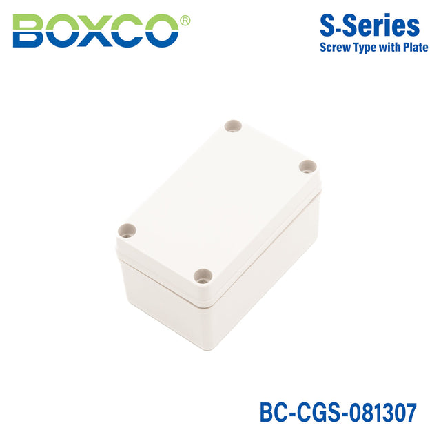 Boxco S - Series 3.15 x 5.12 x 2.76 Inches(80x130x70mm) Plastic Enclosure, IP67, IK08, PC, Grey Cover, Screw Type - BC-CGS-081307 - powersupplymall.com