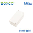 Boxco S - Series 3.15 x 6.3 x 2.17 Inches(80x160x55mm) Plastic Enclosure, IP67, IK08, ABS, Grey Cover, Screw Type - BC-AGS-081605 - powersupplymall.com
