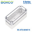 Boxco S - Series 3.15 x 7.09 x 2.76 Inches(80 x 180 x 70mm) Plastic Enclosure, IP67, IK08, ABS, Transparent Cover, Screw Type - BC - ATS - 081807 - K - powersupplymall.com