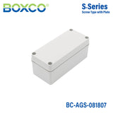 Boxco S - Series 3.15 x 7.09 x 2.76 Inches(80x180x70mm) Plastic Enclosure, IP67, IK08, ABS, Grey Cover, Screw Type - BC-AGS-081807 - powersupplymall.com