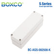 Boxco S - Series 3.15 x 9.84 x 3.35 Inches(80 x 250 x 85mm) Plastic Enclosure, IP67, IK08, ABS, Grey Cover, Screw Type - BC-AGS-082508-K - powersupplymall.com