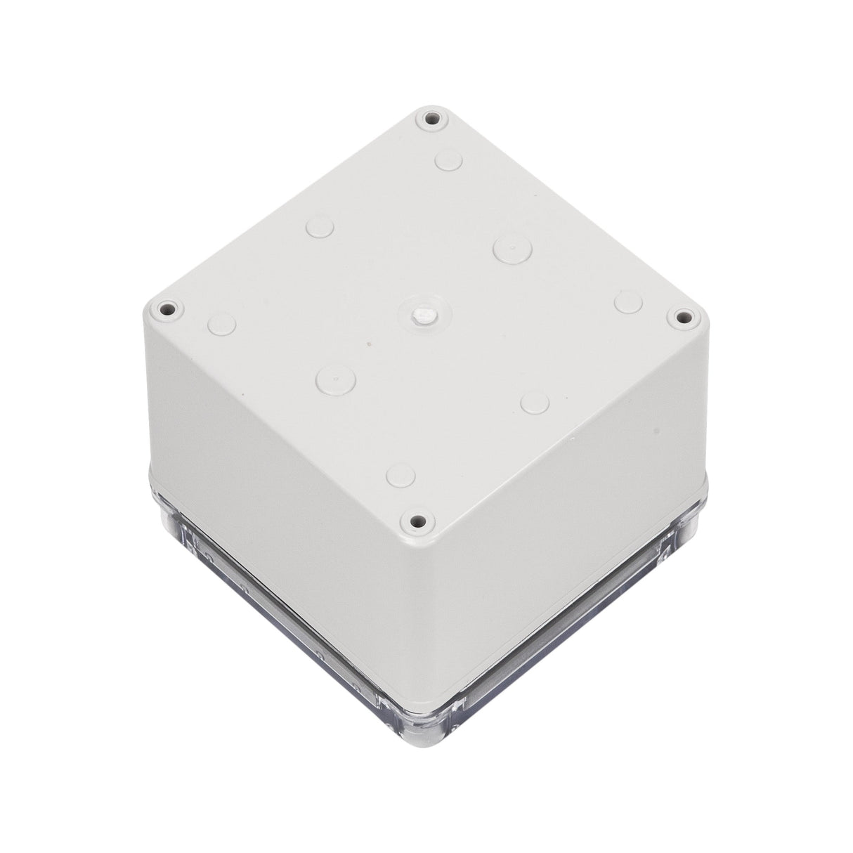 Boxco S - Series 3.94 x 3.94 x 2.95 Inches(100x100x75mm) Plastic Enclosure, IP67, IK08, ABS, Transparent Cover, Screw Type - BC-ATS-101007 - powersupplymall.com