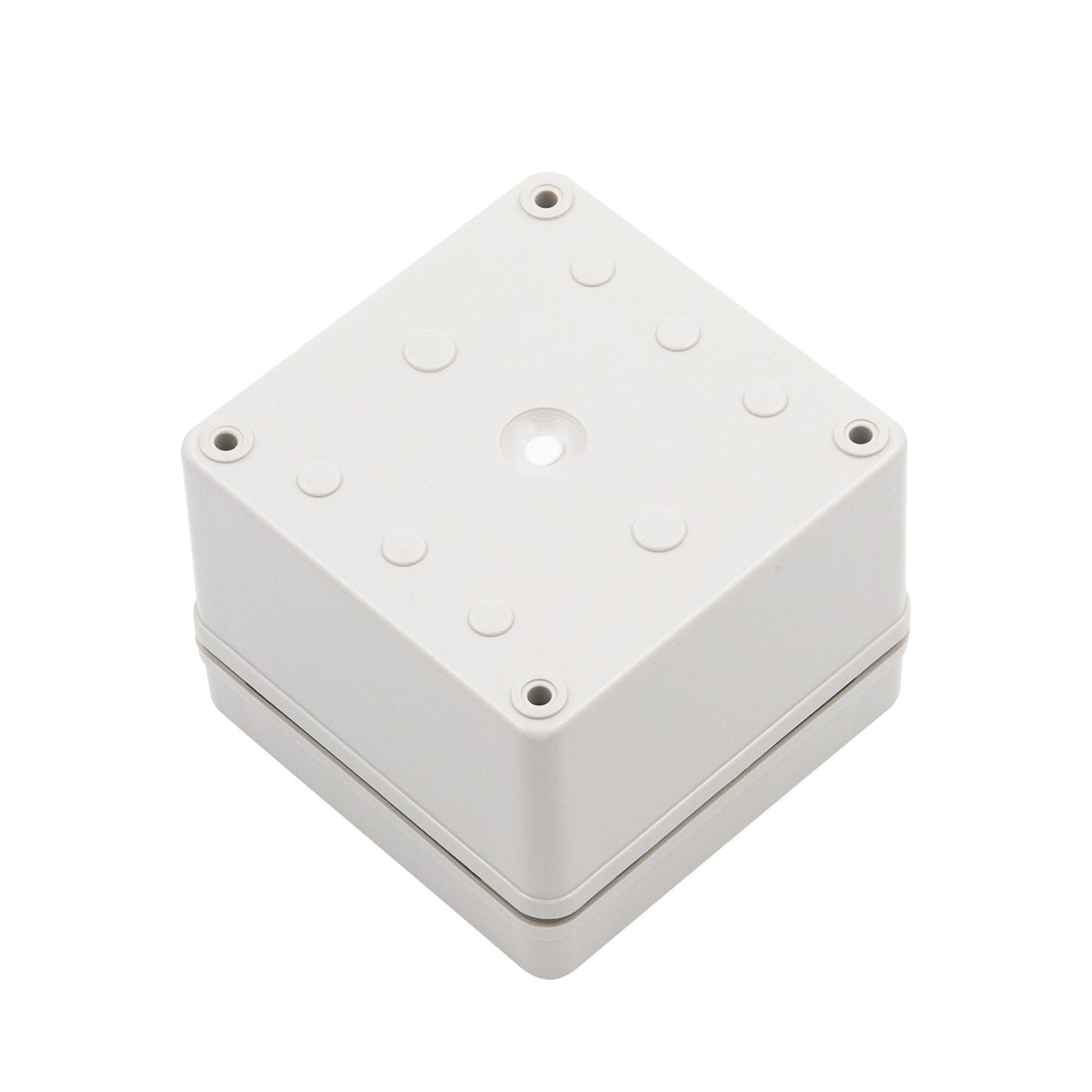 Boxco S - Series 3.94 x 3.94 x 2.95 Inches(100x100x75mm) Plastic Enclosure, IP67, IK08, PC, Grey Cover, Screw Type - BC-CGS-101007 - powersupplymall.com