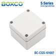 Boxco S - Series 3.94 x 3.94 x 2.95 Inches(100x100x75mm) Plastic Enclosure, IP67, IK08, PC, Grey Cover, Screw Type - BC-CGS-101007 - powersupplymall.com
