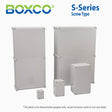 Boxco S - Series 3.94 x 7.28 x 2.76 Inches(100x185x70mm) Plastic Enclosure, IP67, IK08, PC, Grey Cover, Screw Type - BC-CGS-101807 - powersupplymall.com