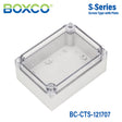 Boxco S - Series 4.92 x 6.89 x 2.95 Inches(125x175x75mm) Plastic Enclosure, IP67, IK08, PC, Transparent Cover, Screw Type - BC-CTS-121707 - powersupplymall.com