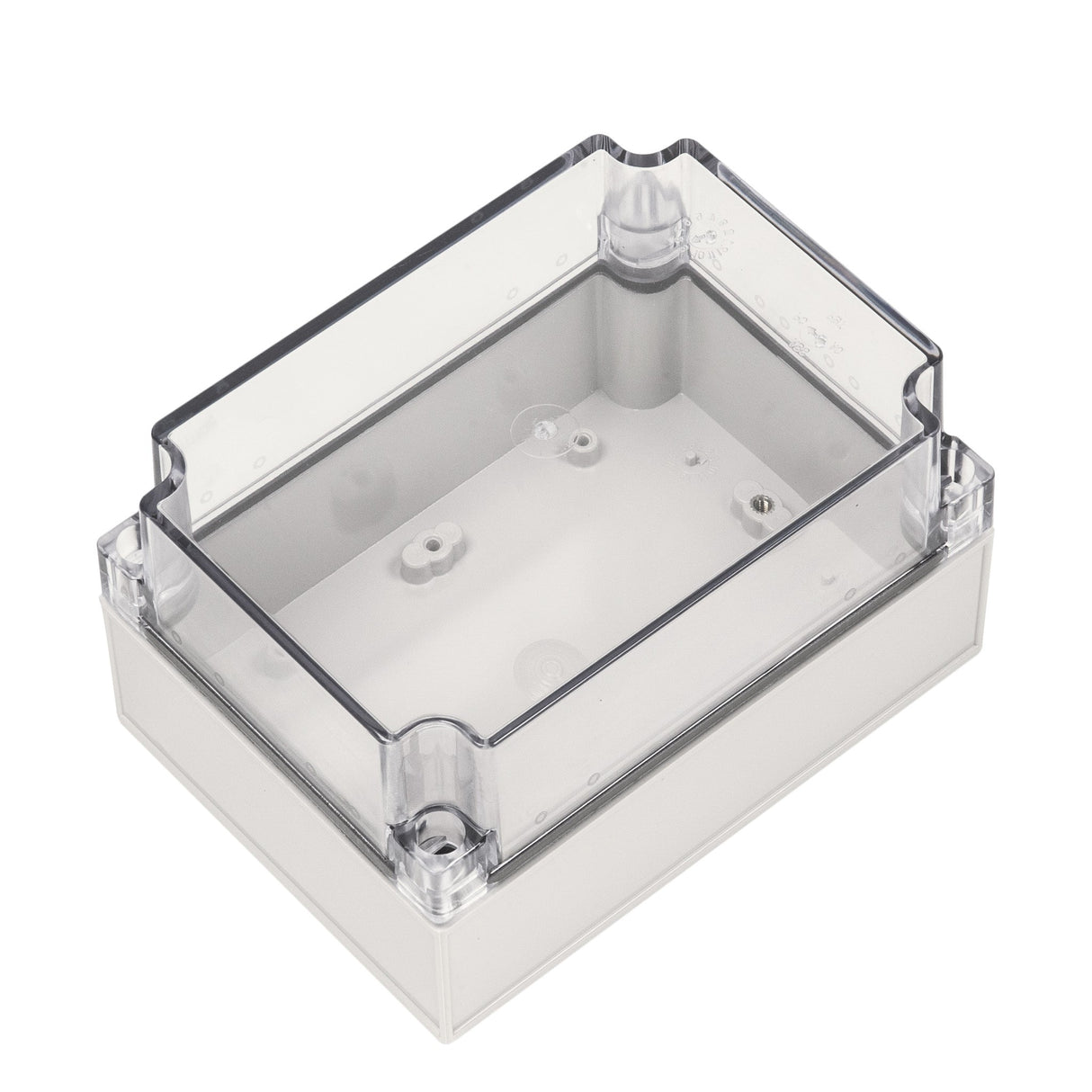 Boxco S - Series 4.92 x 6.89 x 3.94 Inches(125 x 175 x 100mm) Plastic Enclosure, IP67, IK08, ABS, Transparent Cover, Screw Type - BC-ATS-121710-K - powersupplymall.com