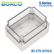Boxco S - Series 4.92 x 6.89 x 3.94 Inches(125 x 175 x 100mm) Plastic Enclosure, IP67, IK08, PC, Transparent Cover, Screw Type - BC-CTS-121710-K - powersupplymall.com