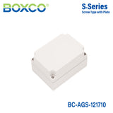 Boxco S - Series 4.92 x 6.89 x 3.94 Inches(125x175x100mm) Plastic Enclosure, IP67, IK08, ABS, Grey Cover, Screw Type - BC-AGS-121710 - powersupplymall.com