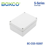 Boxco S - Series 5.91 x 7.87 x 2.95 Inches(150x200x75mm) Plastic Enclosure, IP67, IK08, PC, Grey Cover, Screw Type - BC-CGS-152007 - powersupplymall.com