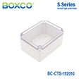 Boxco S - Series 5.91 x 7.87 x 3.94 Inches(150x200x100mm) Plastic Enclosure, IP67, IK08, PC, Transparent Cover, Screw Type - BC-CTS-152010 - powersupplymall.com
