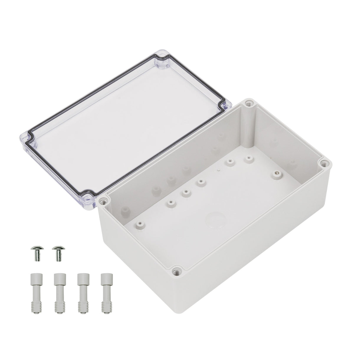 Boxco S - Series 5.91 x 9.84 x 3.94 Inches(150x250x100mm) Plastic Enclosure, IP67, IK08, PC, Transparent Cover, Screw Type - BC-CTS-152510 - powersupplymall.com