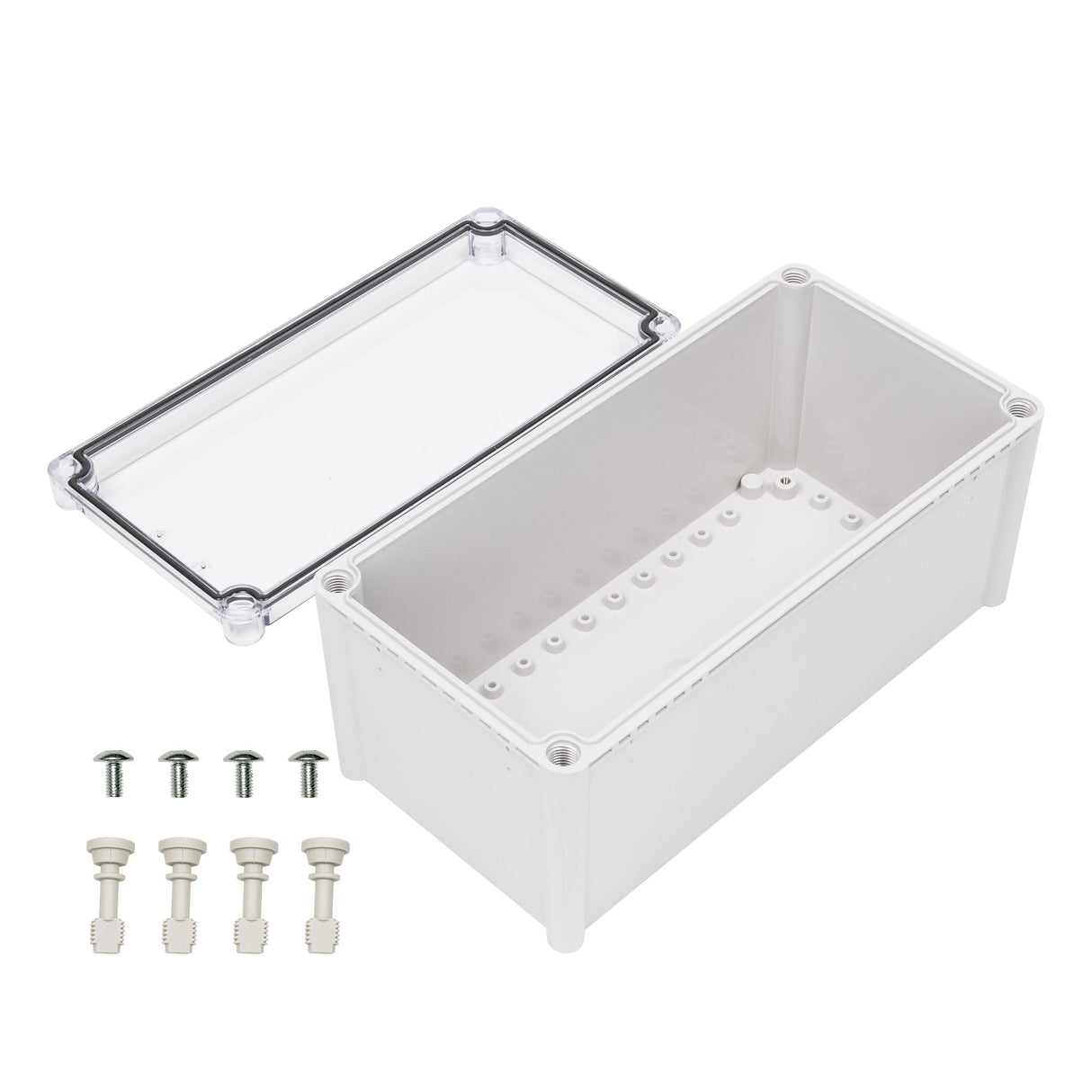 Boxco S - Series 7.48 x 14.96 x 7.09 Inches(190x380x180mm) Plastic Enclosure, IP67, IK08, ABS, Transparent Cover, Screw Type - BC - ATS - 193818 - powersupplymall.com