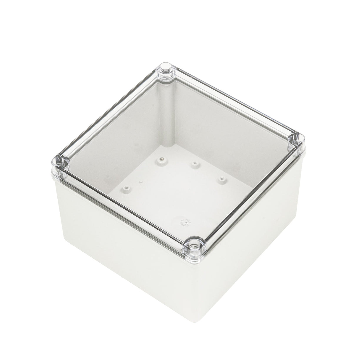 Boxco S - Series 7.87 x 7.87 x 5.12 Inches(200x200x130mm) Plastic Enclosure, IP67, IK08, ABS, Transparent Cover, Screw Type - BC-ATS-202013 - powersupplymall.com