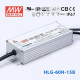 Mean Well HLG-60H-15B Power Supply 60W 15V - Dimmable