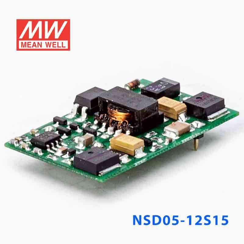 Mean Well NSD05-12S15 DC-DC Converter - 4.95W - 9.2~36V in 15V out 333mA - PHOTO 1