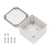 Boxco S-Series 4.92 x 4.92 x 3.94 Inches(125x125x100mm) Plastic Enclosure, IP67, IK08, ABS, Transparent Cover, Screw Type - PHOTO 2