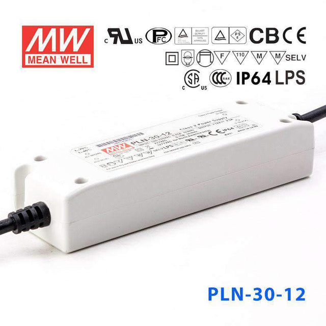 Mean Well PLN-30-12 Power Supply 30W 12V - IP64 2.5A