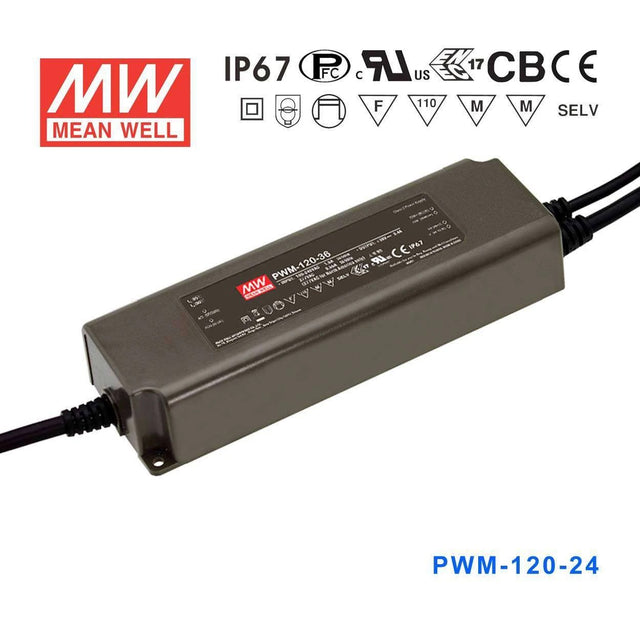 Mean Well PWM-120-24 Power Supply 120W 24V - Dimmable 5A