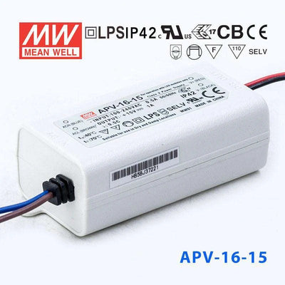 Mean Well APV-16-15 Power Supply 15W 15V 1A