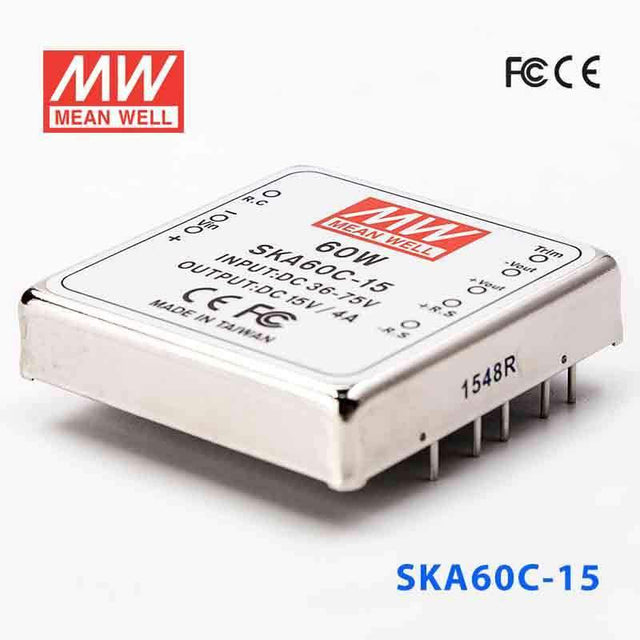 Mean Well SKA60C-15 DC-DC Converter - 60W - 36~75V in 15V out