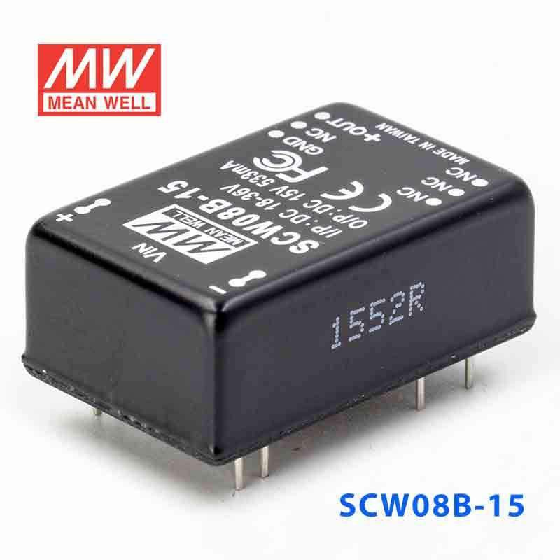 Mean Well SCW08B-15 DC-DC Converter - 8W 18~36V DC in 15V out - PHOTO 1
