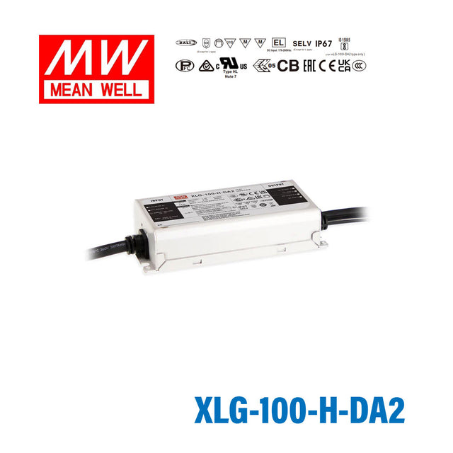 Mean Well XLG-100-H-DA2 Power Supply 100W 2100mA - DALI2 Dimmable